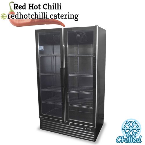 Double door drinks fridge