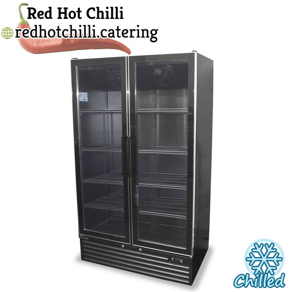 Double door drinks fridge