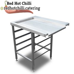 0.89m Stainless Steel Pass Through Dishwasher Table