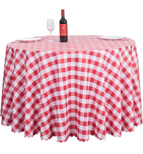 Red and white checked table cloth for sale