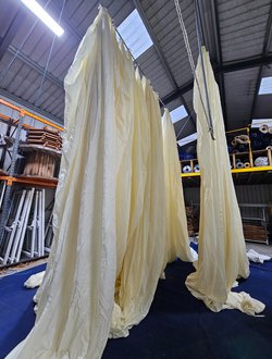 15m x 3m Pleated Ivory Linings For Sale