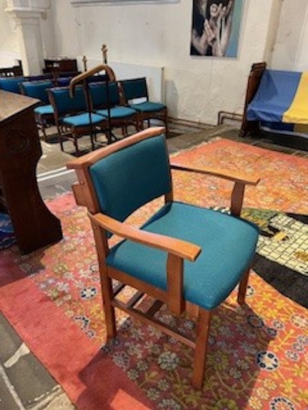 Teal Church Chairs