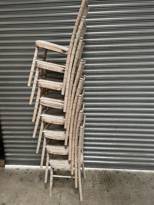 Stacking  Limewash Chiavari Chairs