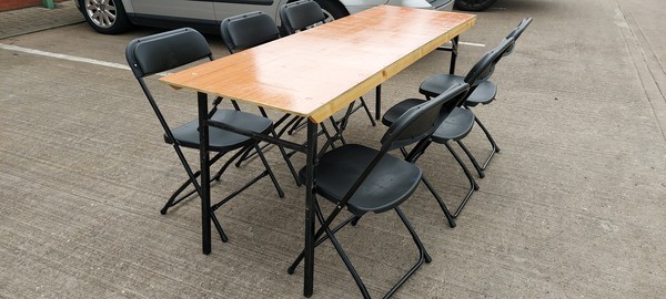 6ft x 2ft plywood trestle tables for sale