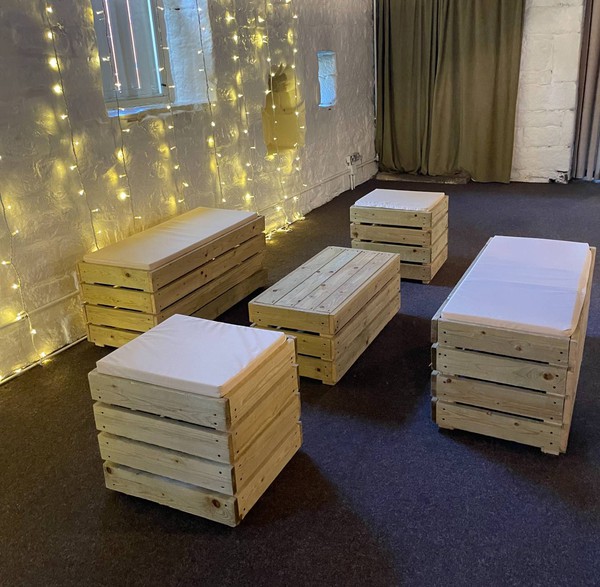 Handmade Box Seating And Table Set