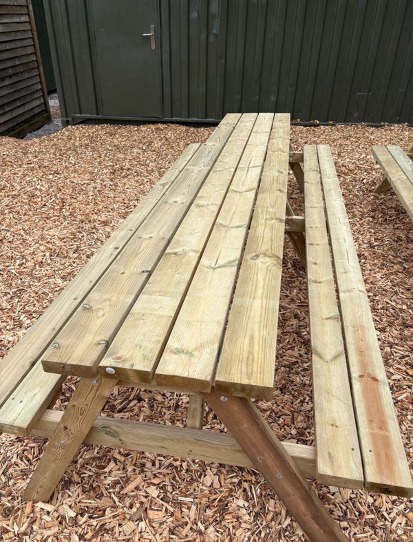 Custom made picnic benches
