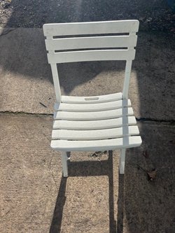White folding chairs