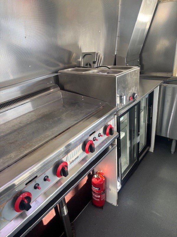 Catering van with large LPG griddle