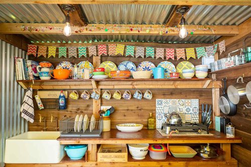 decorative glamping kitchen