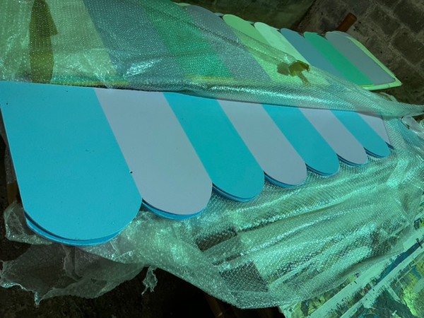 Canopies pink and blue Canopies pink and blue