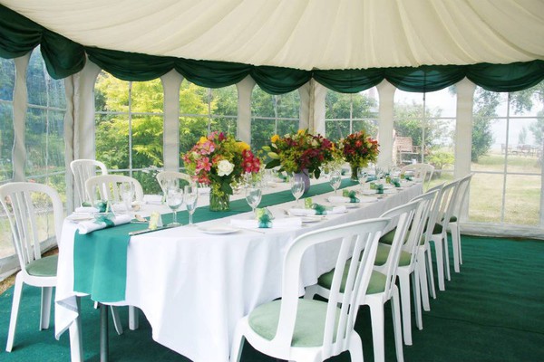 20ft x 17ft Hexagonal Marquee with lining
