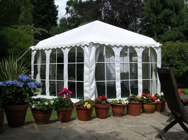 Garden marquee with lining for sale