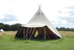 Giant Tipi With Porch Kit And Mats For Sale