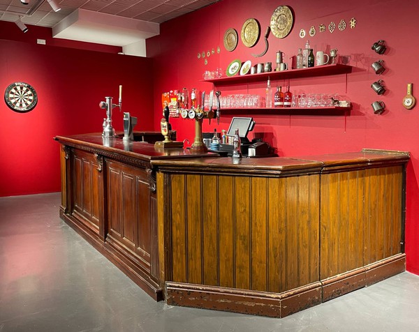 Reclaimed vintage bar counter