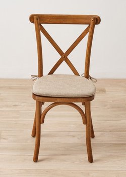 Cross Back Chairs With Seat Pads For Sale