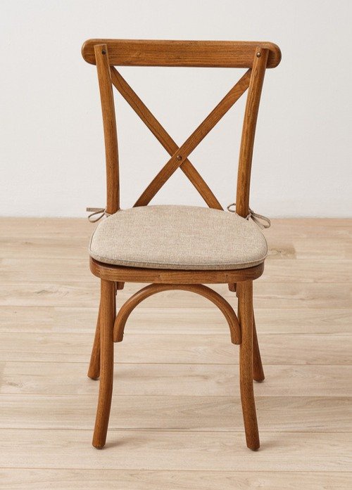 Cross Back Chairs With Seat Pads For Sale