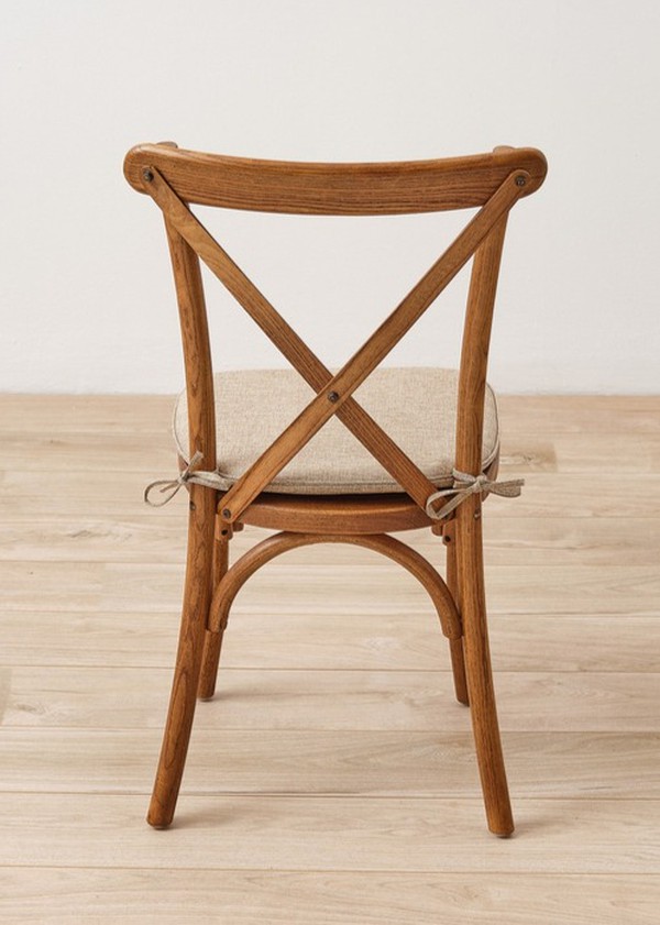 100x Aged Oak Cross Back Chairs