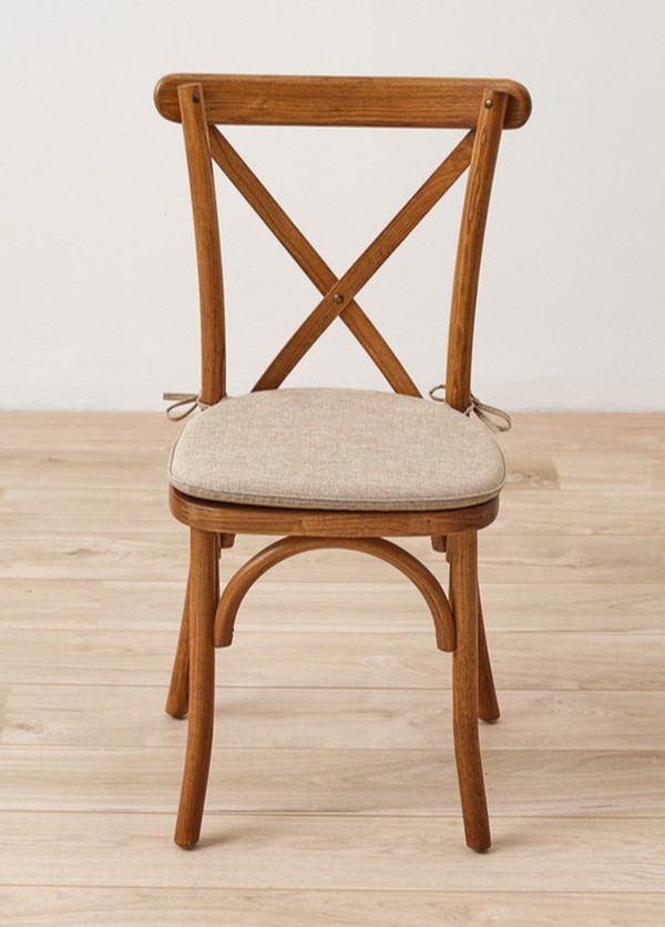 Cross Back Chairs With Seat Pads For Sale