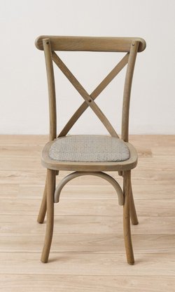 150x Mottled Grey Oak Cross Back Chairs