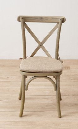 Cross Back Chairs With Seat Pads For Sale