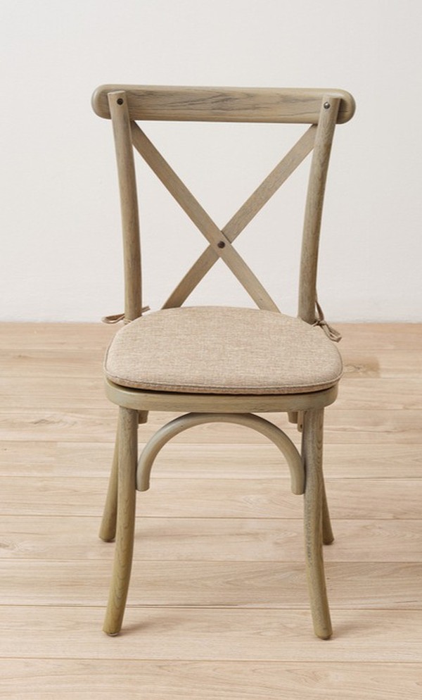 Cross Back Chairs With Seat Pads For Sale