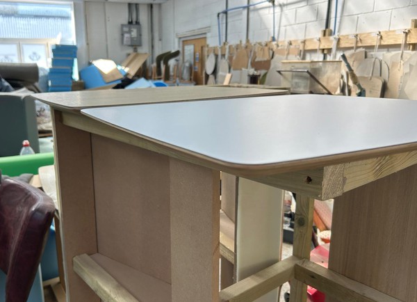 8x White Laminate Table Tops