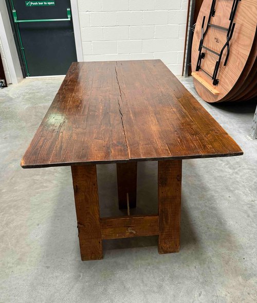 50x Rustic Trestle Tables For Sale