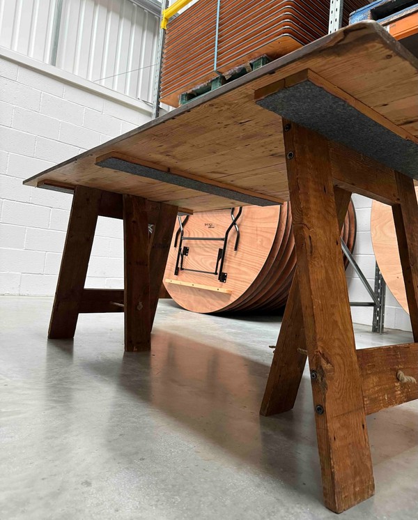 Secondhand 50x Rustic Trestle Tables