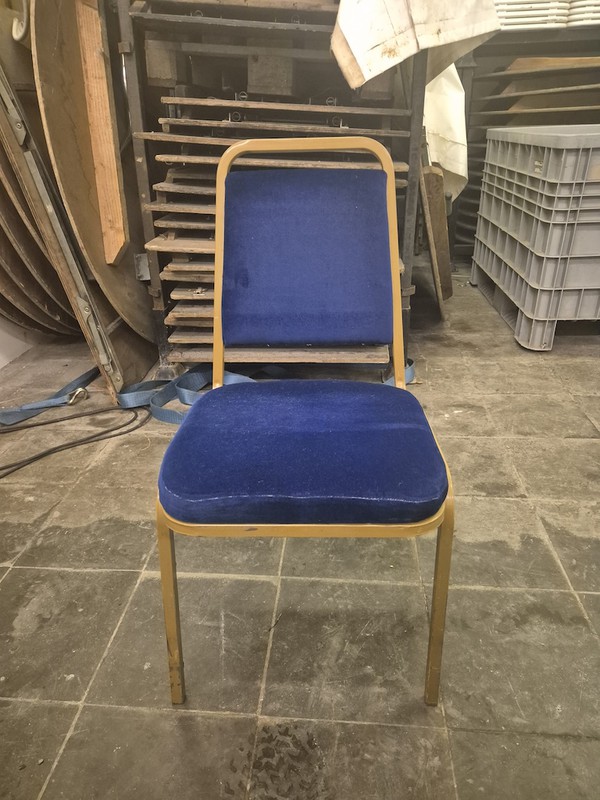 Event Hire Banquet Chairs – Blue & Gold