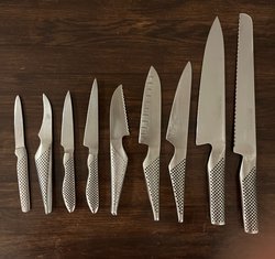 Secondhand Used Global 9 Knife Set For Sale