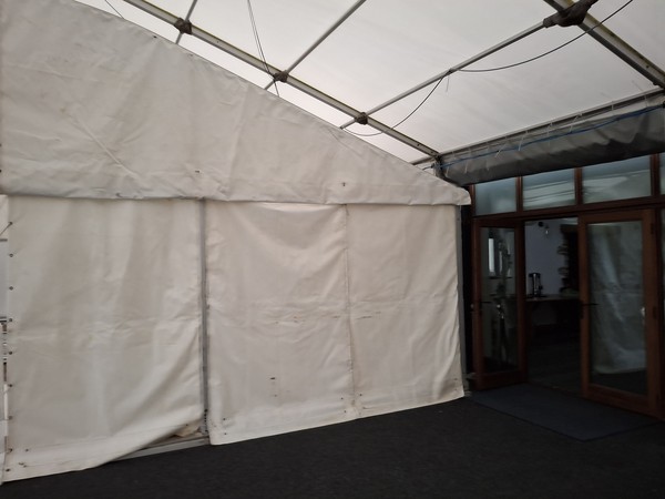 9m x 10m Custom Covers Clearspan Curve Roof Marquee