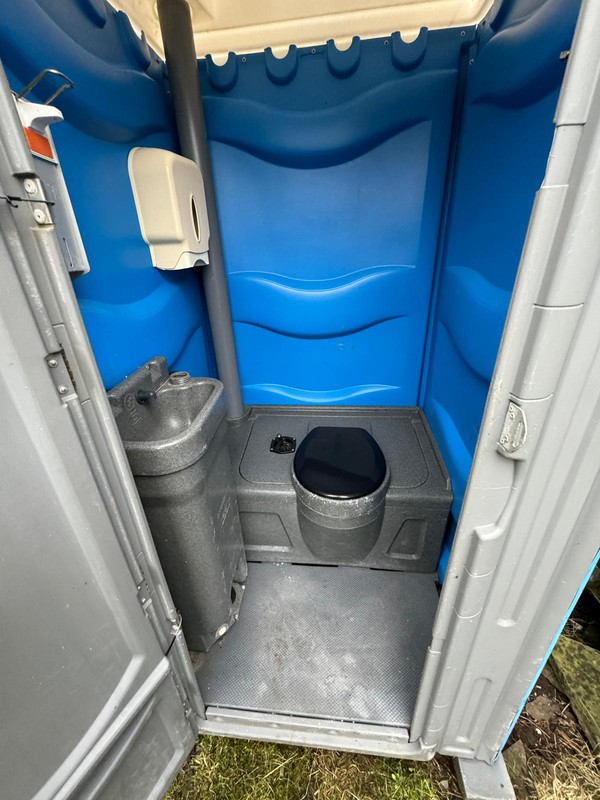 Singe plastic self contained toilet unit