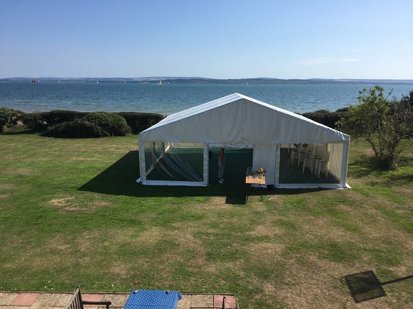 Custom Covers 12m framed marquee for sale