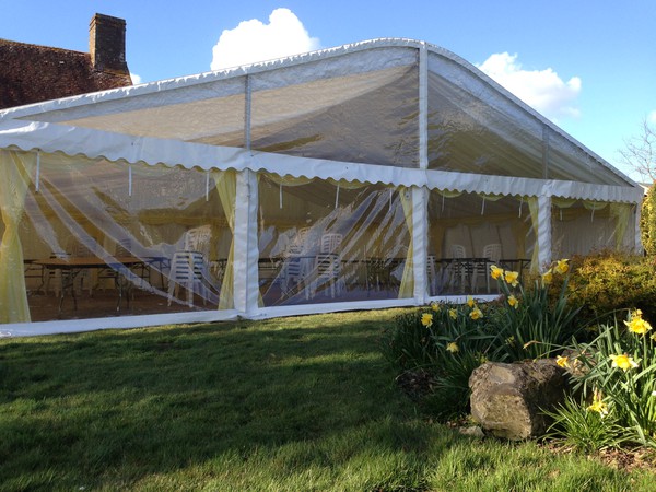 Custom Covers 12m marquee with clear gables Custom Covers 12m marquee with clear gables