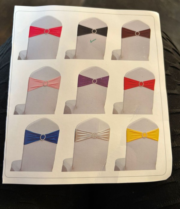 Chair bands colour chart