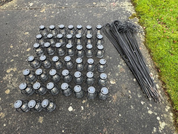 Glampsite lighting with Shepherds crooks Glampsite lighting with Shepherds crooks