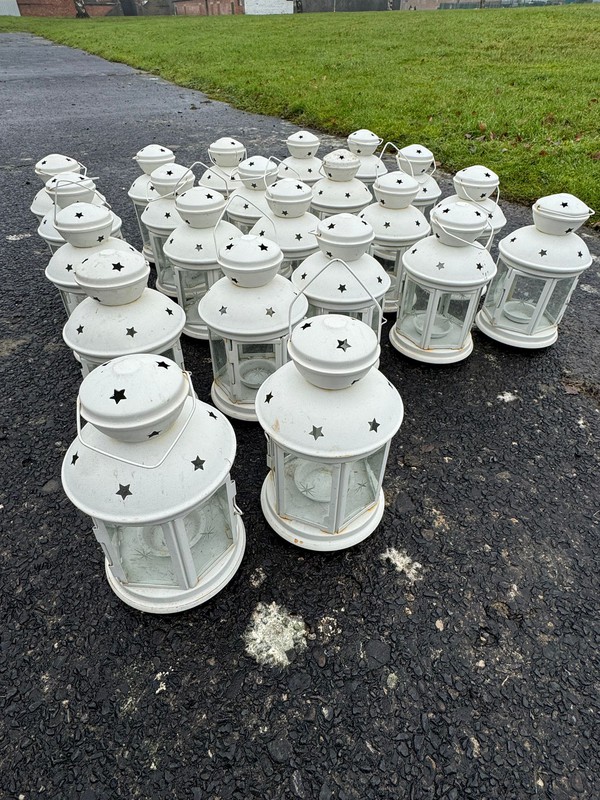 White tea light lanterns White tea light lanterns