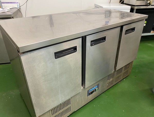 Secondhand Polar 3 Door Prep Fridge