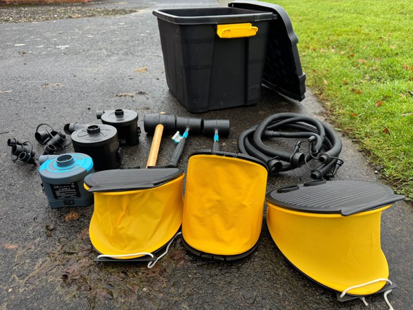 Glampsite airbed inflation pumps