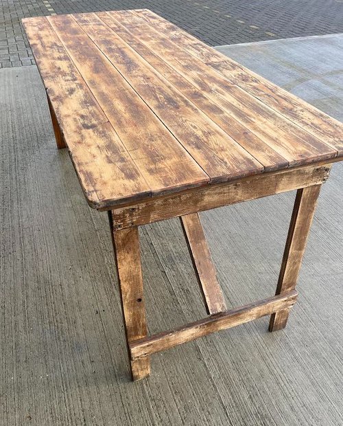 25x Rustic Trestle Tables For Sale