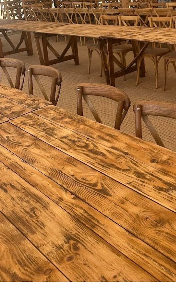Secondhand 25x Rustic Trestle Tables
