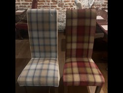 Tartan restaurant chairs for sale