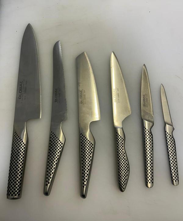 6x Global Knives And Block