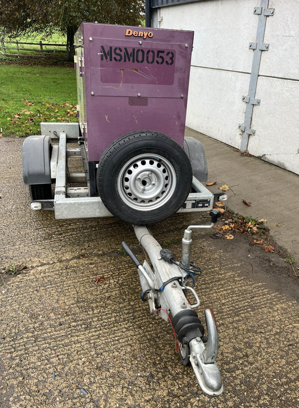 Denyo 20kva generator  on trailer