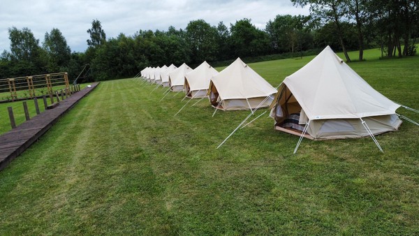 15 x 3 metre canvas bell tents