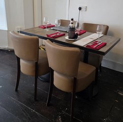 Curved back dining / restaurant chairs