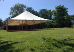 30' Wide Traditional Canvas Pole Tent For Sale