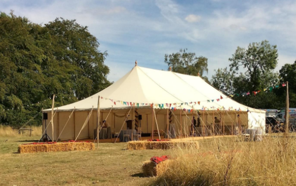 Secondhand 30' Wide Traditional Canvas Pole Tent