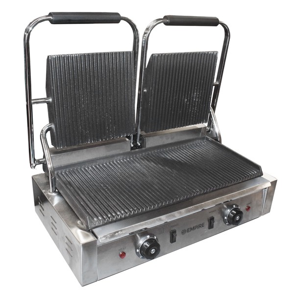 Ribbed contact grill Ribbed contact grill