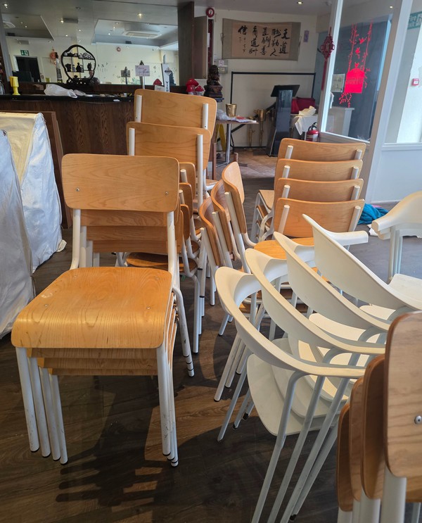 30x Wooden Cafe Chairs